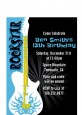 Rock Star Guitar Blue - Birthday Party Petite Invitations thumbnail