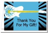 Rock Star Guitar Blue - Birthday Party Thank You Cards