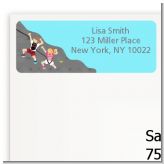 Rock Climbing - Birthday Party Return Address Labels