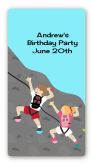 Rock Climbing - Custom Rectangle Birthday Party Sticker/Labels