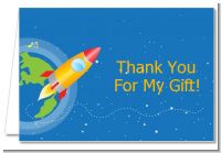 Rocket Ship - Birthday Party Thank You Cards