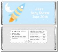 Rocket Ship - Personalized Baby Shower Candy Bar Wrappers