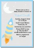 Rocket Ship - Baby Shower Invitations