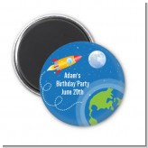 Rocket Ship - Personalized Baby Shower Magnet Favors