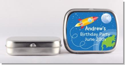 Rocket Ship - Personalized Birthday Party Mint Tins