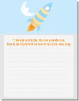 Rocket Ship - Baby Shower Notes of Advice