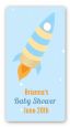 Rocket Ship - Custom Rectangle Baby Shower Sticker/Labels thumbnail