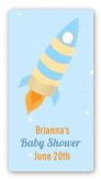 Rocket Ship - Custom Rectangle Baby Shower Sticker/Labels