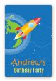 Rocket Ship - Custom Large Rectangle Birthday Party Sticker/Labels thumbnail