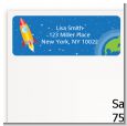 Rocket Ship - Birthday Party Return Address Labels thumbnail