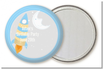 Rocket Ship - Personalized Birthday Party Pocket Mirror Favors