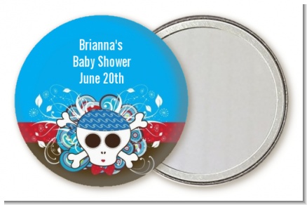 Rock Star Baby Boy Skull - Personalized Baby Shower Pocket Mirror Favors