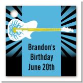 Rock Star Guitar Blue - Personalized Birthday Party Card Stock Favor Tags
