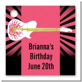 Rock Star Guitar Pink - Personalized Birthday Party Card Stock Favor Tags