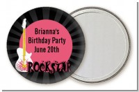 Rock Star Guitar Pink - Personalized Birthday Party Pocket Mirror Favors