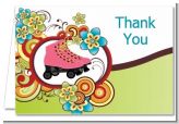 Roller Skating - Birthday Party Thank You Cards