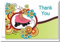 Roller Skating - Birthday Party Thank You Cards
