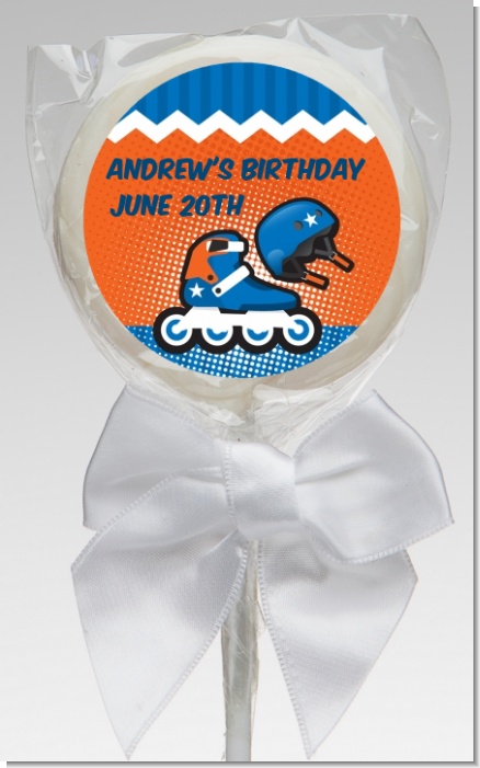 Rollerblade - Personalized Birthday Party Lollipop Favors