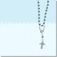 Rosary Beads Blue Baptism Theme