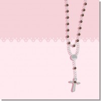 Rosary Beads Pink Baptism Theme
