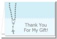 Rosary Beads Blue - Baptism / Christening Thank You Cards thumbnail