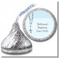 Rosary Beads Blue - Hershey Kiss Baptism / Christening Sticker Labels thumbnail