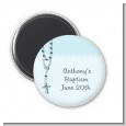 Rosary Beads Blue - Personalized Baptism / Christening Magnet Favors thumbnail