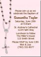 Rosary Beads Pink - Baptism / Christening Invitations thumbnail