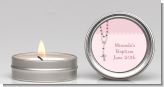 Rosary Beads Pink - Baptism / Christening Candle Favors