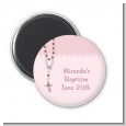 Rosary Beads Pink - Personalized Baptism / Christening Magnet Favors thumbnail
