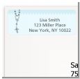 Rosary Beads Blue - Baptism / Christening Return Address Labels thumbnail