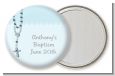 Rosary Beads Blue - Personalized Baptism / Christening Pocket Mirror Favors thumbnail