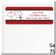 Rosary Beads Maroon - Baptism / Christening Return Address Labels thumbnail