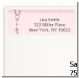 Rosary Beads Pink - Baptism / Christening Return Address Labels thumbnail