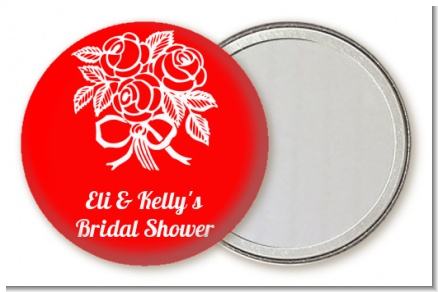 Roses - Personalized Bridal Shower Pocket Mirror Favors