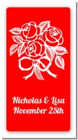 Roses - Custom Rectangle Bridal Shower Sticker/Labels
