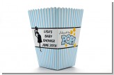 Ready To Pop Blue - Personalized Baby Shower Popcorn Boxes