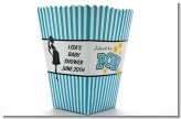 Ready To Pop Teal - Personalized Baby Shower Popcorn Boxes