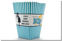 Ready To Pop Teal - Personalized Baby Shower Popcorn Boxes