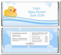 Rubber Ducky - Personalized Baby Shower Candy Bar Wrappers
