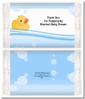 Rubber Ducky - Personalized Popcorn Wrapper Baby Shower Favors
