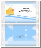 Rubber Ducky - Personalized Popcorn Wrapper Baby Shower Favors