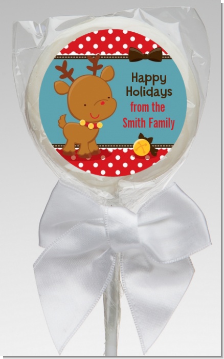 Rudolph the Reindeer - Personalized Christmas Lollipop Favors