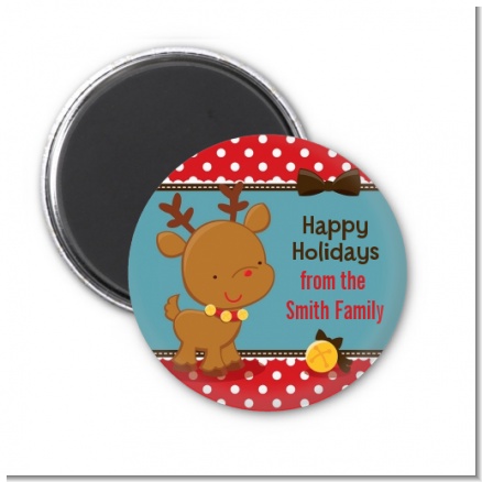 Rudolph the Reindeer - Personalized Christmas Magnet Favors