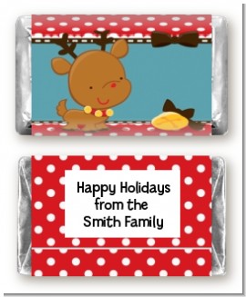 Rudolph the Reindeer - Personalized Christmas Mini Candy Bar Wrappers