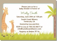 Giraffe - Baby Shower Invitations