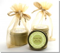 Sage Green - Bridal Shower Gold Tin Candle Favors