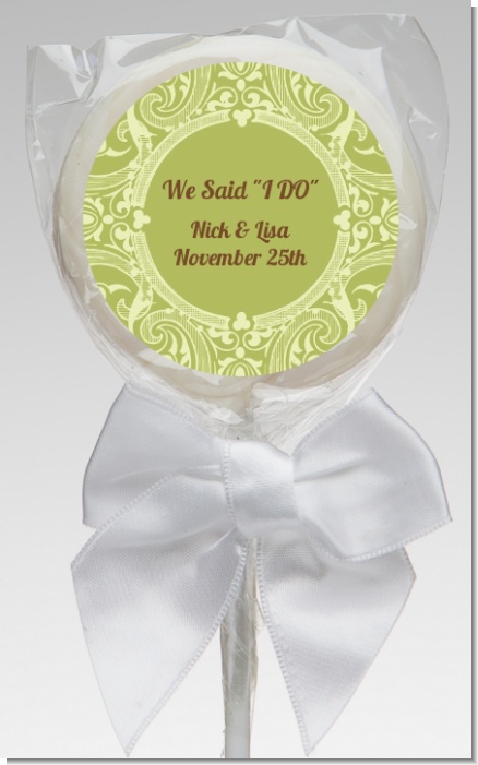 Sage Green - Personalized Bridal Shower Lollipop Favors