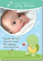 Turtle | Sagittarius Horoscope - Birth Announcement Photo Card