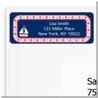 Sailboat Blue - Baby Shower Return Address Labels